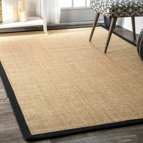 Natural jute rug - rug, border