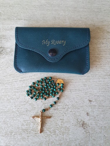 Vintage lourdes rosary gold - lourdes,