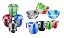 Water Mixing Bucket with Metal Handle and Lid/Washing Up Bowl/Jug/Mug Random Any