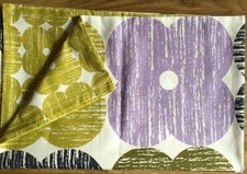 1 Reversible Pillowcase Orla Kiely Four Petal Flower Lilac & Moss Textured New