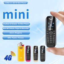 Smallest Mini Mobile Phones Unlocked Card Dial 4G GSM Bluetooth Cellphone MP3