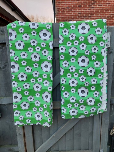 Football curtains eyelet black - football,