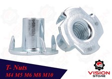 T-NUTS FOUR PRONGED THREADED