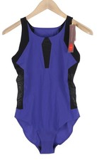 SWEATY BETTY Devant Dance Leotard Women Jumpsuit M Purple Stretch Cut-Out Back *