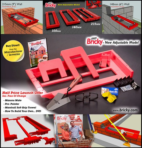 Bricky wall building tool - bricky,