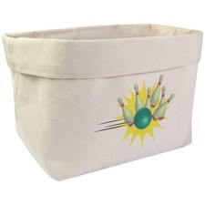Large 'Ten Pin Bowling' Canvas Organiser / Storage Bag (OR00035959)