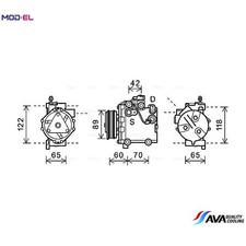 COMPRESSOR AIR CONDITIONING SZAK125 FOR SUZUKI SWIFT/III NEO/BALENO SX4  FIAT