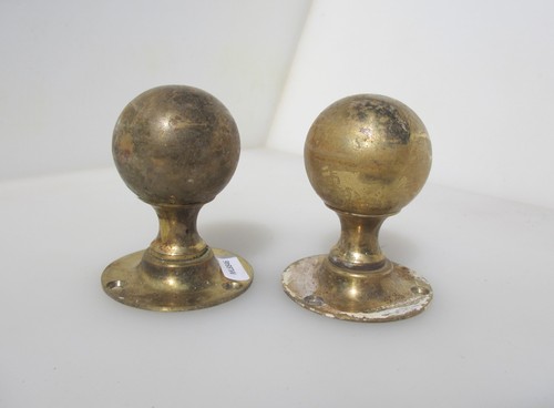 Vintage brass door knobs - vintage,