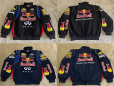 Unisex UK New Adults F1 Team Racing Red Bull Jacket Embroidery Cotton Padded