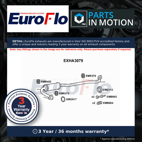 Exhaust centre box fits - centre, honda