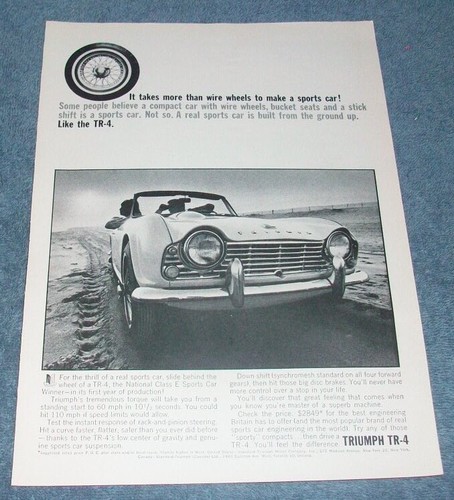 1963 triumph vintage - triumph, ad
