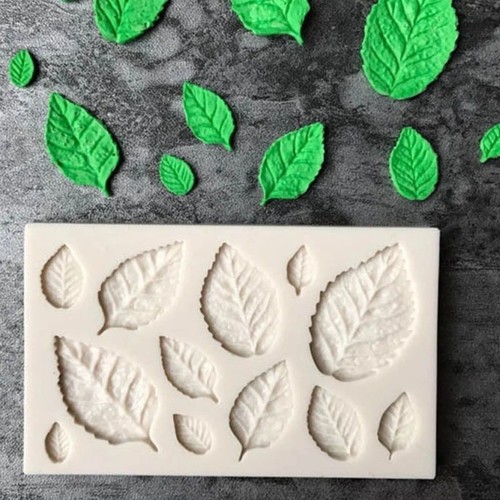 Rose leaves silicone fondant - leaves,