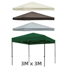 3M x 3M Replacement Gazebo Top Cover Roof 1-Tier Canopy Tent Fabric Pavilion UK