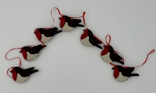 Handmade felt robin - felt, garland