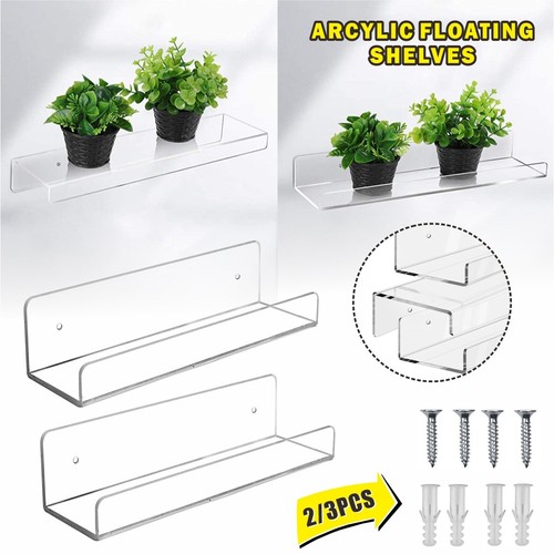 Clear acrylic floating - clear, shelves