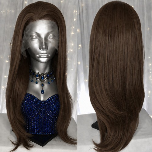 Brown layered long - long, straight