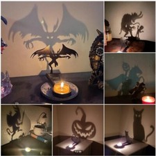 Halloween Funny Shadow Stand Nosferatu Candle Holder Tabletop Decoration