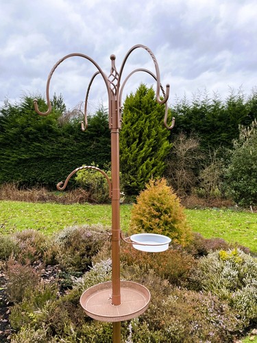 Metal bird feeding station - bird,