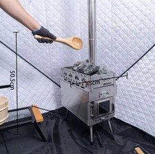 Wood Burning Steam Sauna Hot Tent Stove Camping Outdoor Fireplace Chimney Pipe