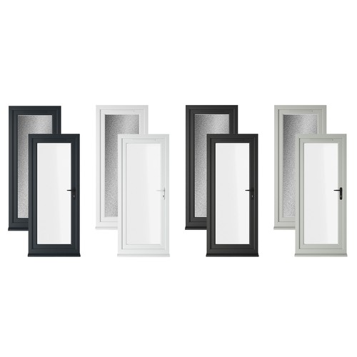 Pvc single door clear - pvc,
