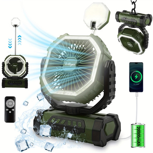 Portable camping fan 20000mah - portable,