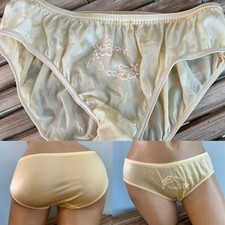 VINTAGE by SO EN SILKY BIKINI PANTIES sz L