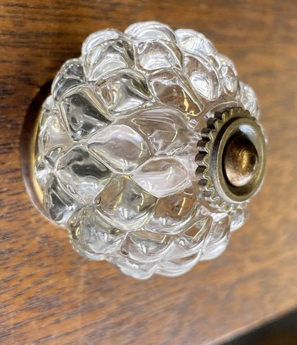 Ornate glass vtg brass - ornate,