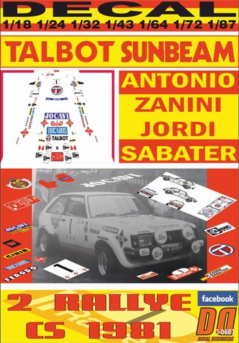 Decal talbot sunbeam lotus - talbot,