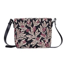 Signare crossbody bag Golden Fern print handbag black shoulder bag floral bag