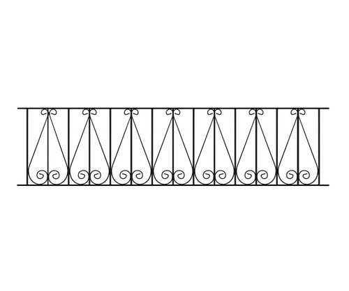 Regent scroll railing panel - scroll,