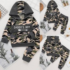 Newborn Baby Boys Camo Hooded