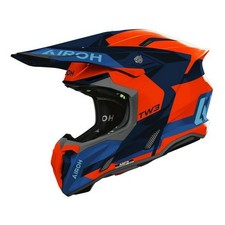 2026 AIROH TWIST 3 HELMET FANCY ORANGE BLUE GLOSS MOTOCROSS OFF ROAD NEW MX MTB