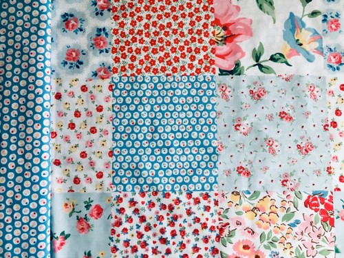 Patchwork floral ditsy spot - or,
