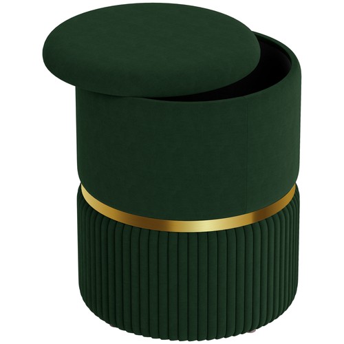 Homcom round pouffe - round, pouffe,