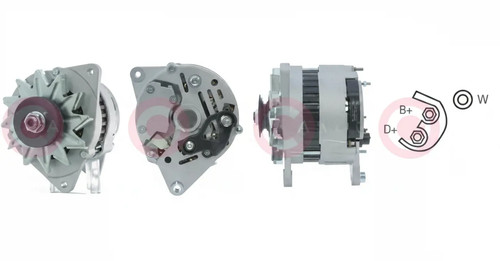 Alternator with belt pulley