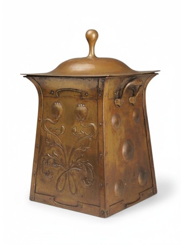 Art nouveau brass fireside - art,
