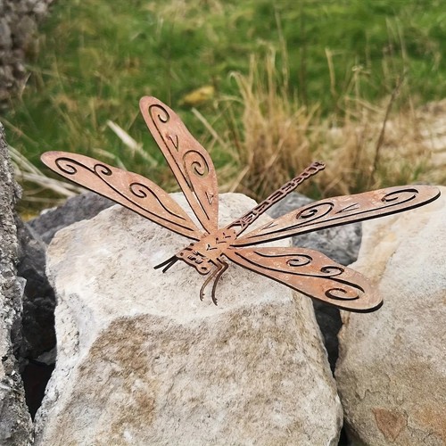 Rustic metal dragonfly - metal,
