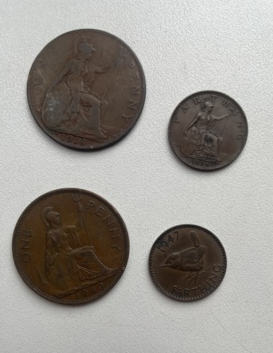 Vintage pennies george v - -,
