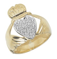 9ct yellow Gold Gents Claddagh