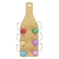 Pack Of 6 Wine Glass Charms Stainless Steel Christmas Party Table Decoration