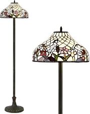 Flowers And Herbs Tiffany Style Stained Handcrafted Glass Floor Lamp 16x62 inch