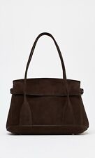 ZARA LEATHER CITY BAG BROWN