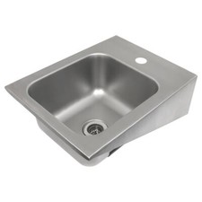 WAS Germany Hand Wash Basin Sink Stainless Steel Wall Mounted Basin 32 x 42 cm
