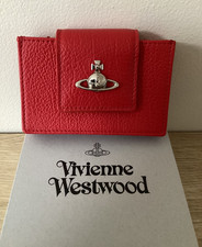 Brand New Vivienne Westwood Leather Flap Orb Credit Card Holder Wallet