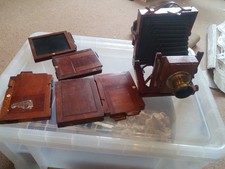 Antique Plate Mahogany/Brass