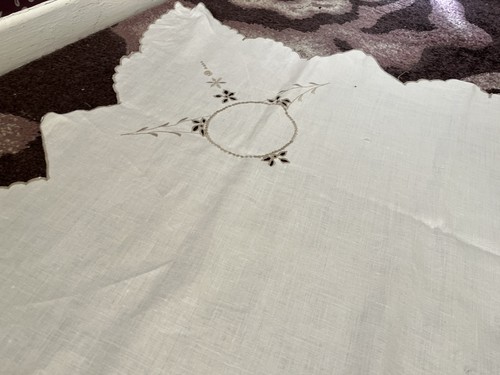 Vintage large linen - linen, tablecloth