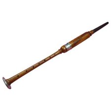 Bagpipe Practice Chanter Brown – Silver Mounts, Black Tip | Great for Beginners