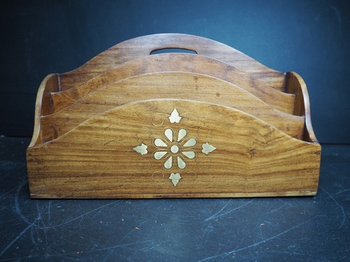 Vintage wooden letter rack - letter,