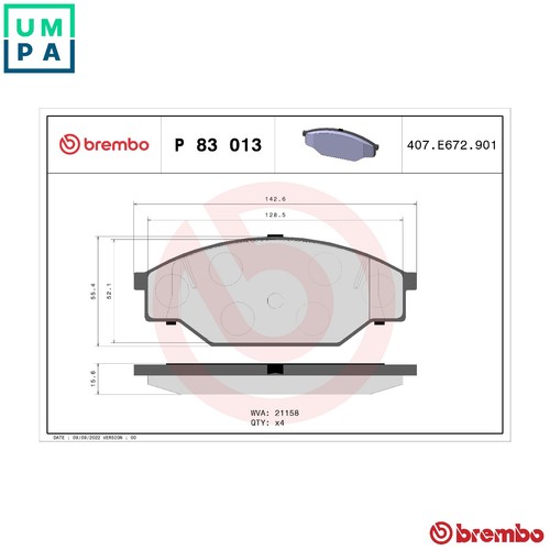 Brake pad set disc - disc,