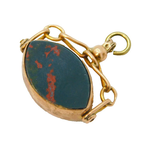 Edwardian 9ct gold - gold,, bloodstone